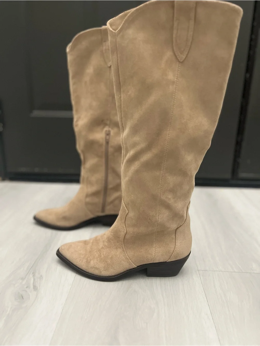 DV by Dolce Vita Tan Suede Over-the-Knee Western Boots